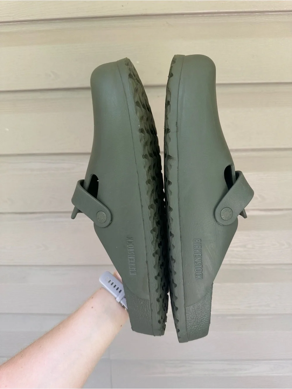 Birkenstock Boston clogs in olive green Size US 13 eur 46